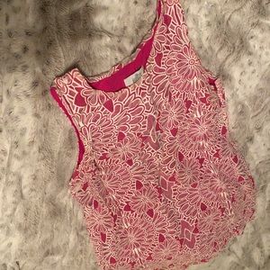 Pink and white (lacy) flower dress